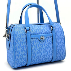 Michael Kors Small Travel Duffle Xbody Satchel Shoulder Bag South Pacific Blue